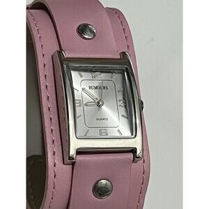 Quartz Watch Rumours Genuine Leather Pink Stud‎ Classy Bracelet